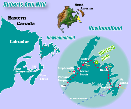 Roberts Arm Nl Map Lake Crescent Inn, Roberts Arm Newfoundland, Our Rooms.